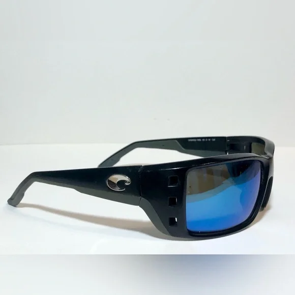 🕶️🌞COSTA Del Mar Permit Matte Black/Blue Mirror 580G Polarized 62mm Sunglasses🌞 - Picture 3 of 11